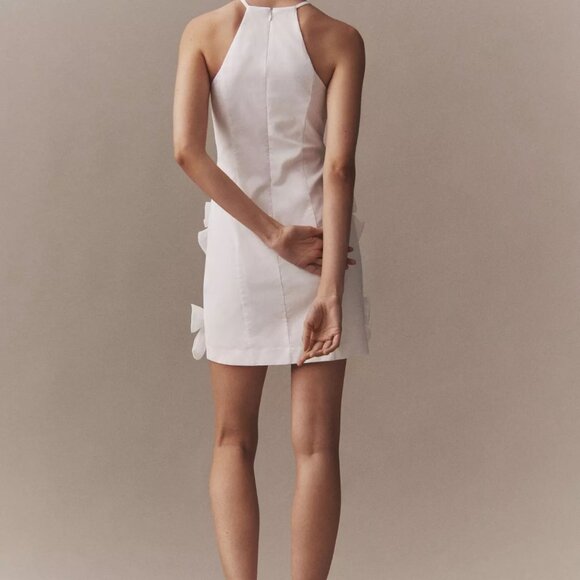 BHLDN Sleeveless Allover Bow High-Neck Mini Dress - Bridal / Bachelorette - Picture 2 of 7